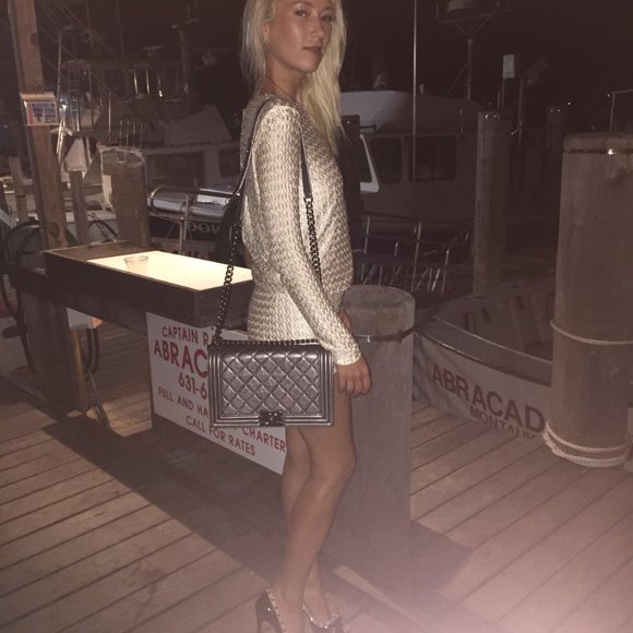 Chanel Grey Medium Perforated Boy Bag - Picture 16 of 16